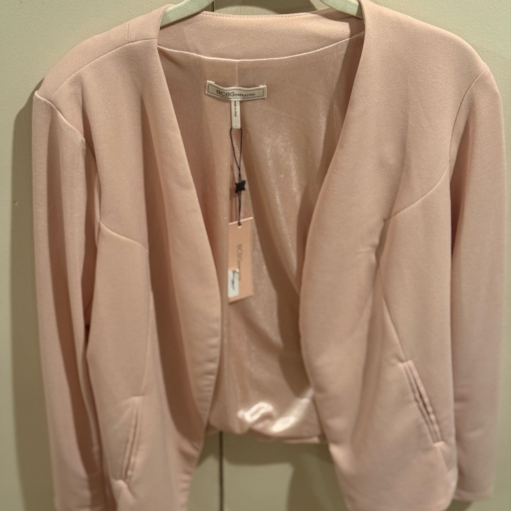 NWT BCBGeneration Women's Blush Pink Blazer (L) - Picture 11 of 11